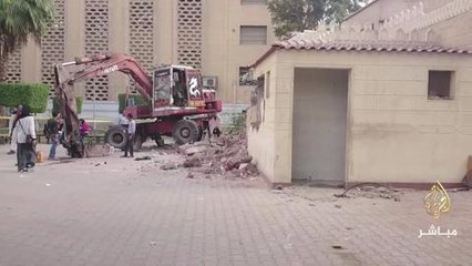 هدم مسجد في جامعة القاهرة