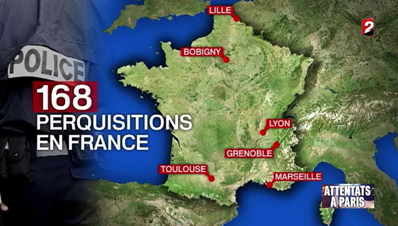 Enquête suite aux attentats : 168 perquisitions menées dans 19 départements français