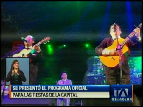 Este es el programa oficial por las fiestas de Quito