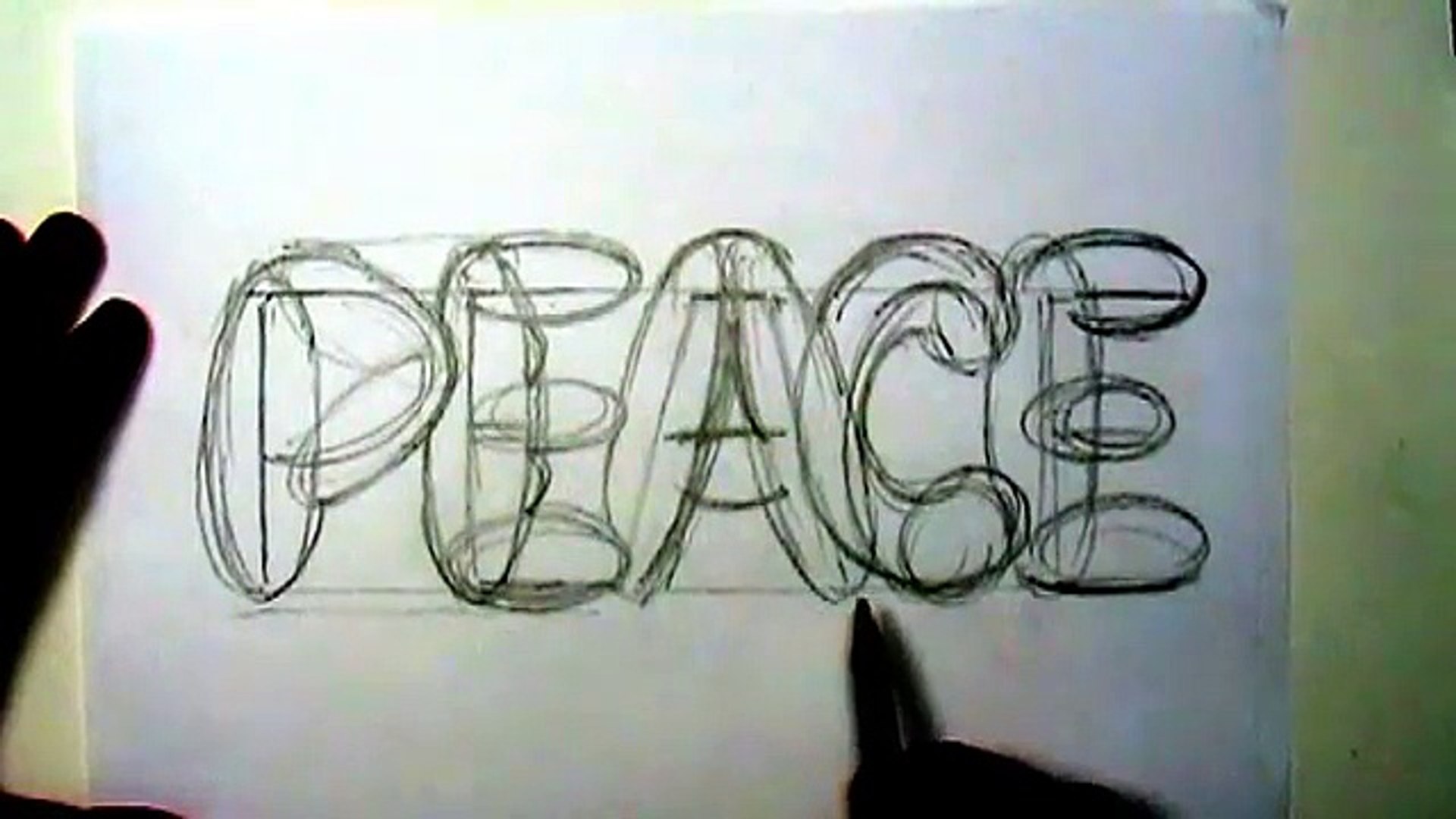 How To Draw Peace In Graffiti Letters Write Peace In Bubble Letters Mat Dailymotion Video
