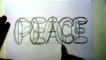 How to draw PEACE in Graffiti Letters Write Peace in Bubble Letters MAT