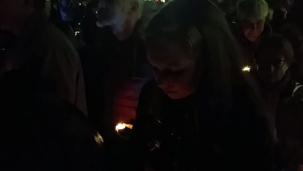 Rassemblement à Vire après l'attentat du vendredi 13 novembre.