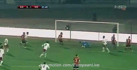 Guram Kashia Fantastic Goal - Albania 0 - 1 Georgia - Friendly Match - 16-11.2015