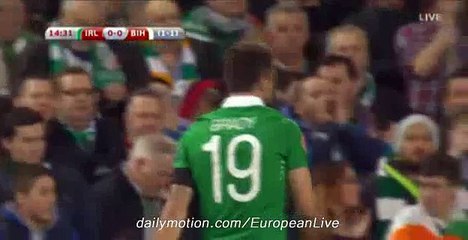 Bosnia Fantastic Defence - Ireland v. Bosnia - Euro 2016 - 16-11-2015