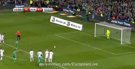 Jonathan Walters Penalty Kick 1:0 | Ireland - Bosnia 16.11.2015 HD
