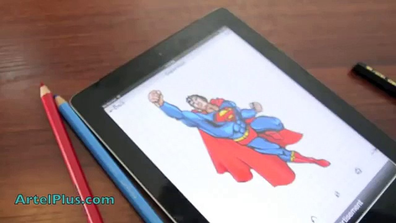 How to draw a Superman step by step