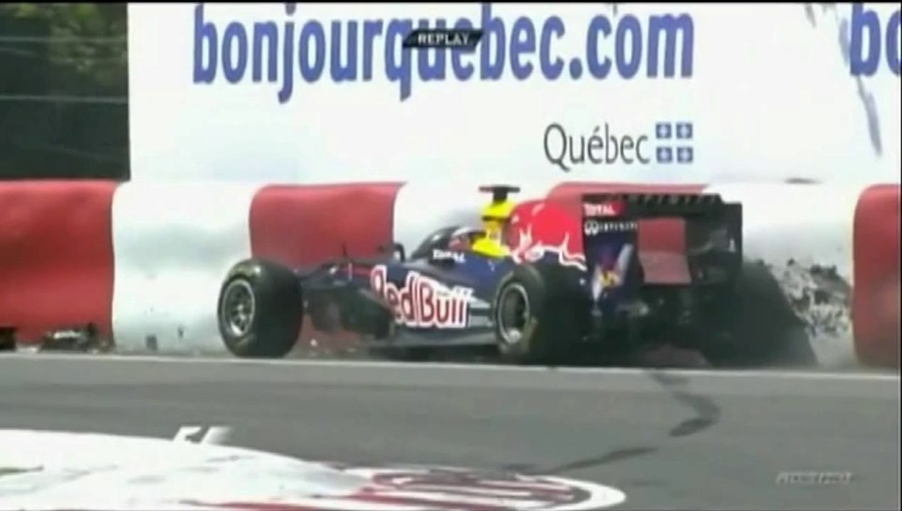 Vettel Crash in Canada Practice 2011