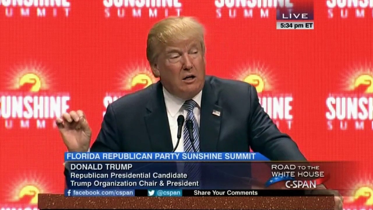 Full Speech_ Donald Trump at the 2015 Sunshine Summit