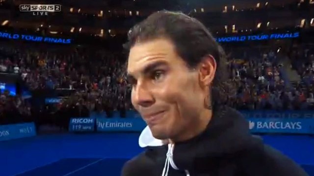 Rafael Nadal On-court interview after his match vs. Wawrinka / 2015 ATP WTF