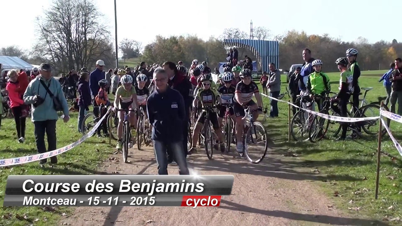 Cyclo cross des  Benjamins Montceau 15/11/2015
