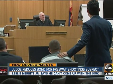 Judge reduces bond for freeway shootings suspect