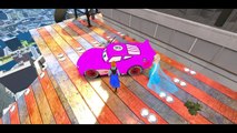 Princess Elsa Of Arendelle & Anna playing with a Custom Pink McQueen Lightning Cars! (Froz