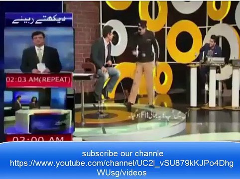 Iftikhar Thakur as A police officer in Mazaaq Raat with Ali Zafar