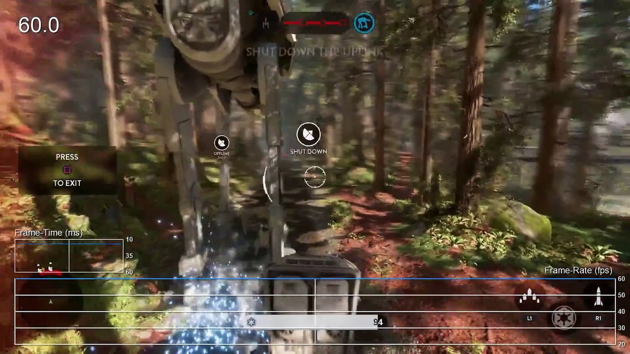 Star Wars Battlefront PS4 Final Code Frame-Rate Test
