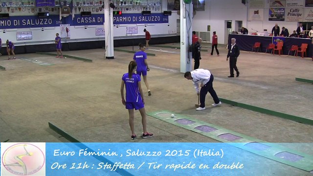 Qualifications, tir rapide en double, Sport Boules, Euro Féminin, Saluzzo 2015