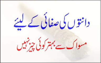 Danto Ki Safai Ke Liye Miswak Se Behtar Koi Cheez Nahi