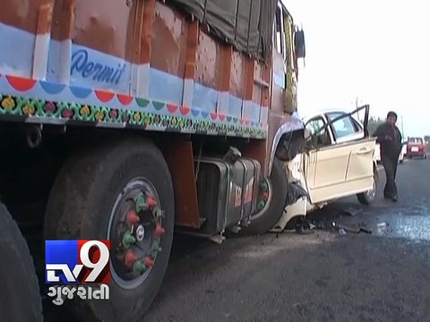 Four killed as truck hits car in Amreli - Tv9 Gujarati