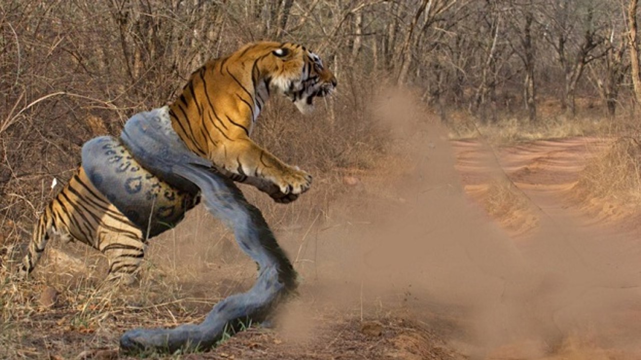 Tiger vs Great Anaconda real video