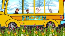 Wheels On The Bus Go Round And Round Hulk Spiderman Frozen Kids Songs | Nursery Rhymes fo