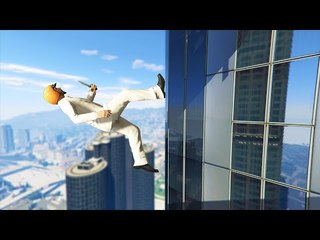 KWEBBELKOP-CLIMB THE BUILDING DEATH RUN! (GTA 5 Funny Moments)