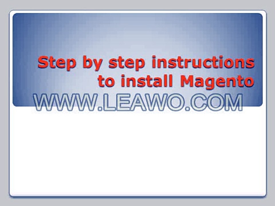 magento install
