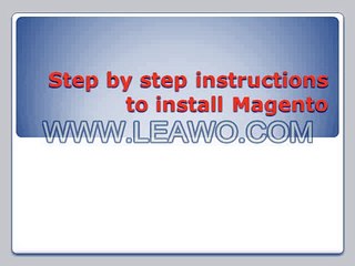 magento install