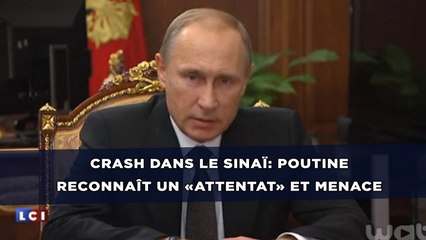 Crash dans le Sinaï: Poutine reconnaît un «attentat» et menace