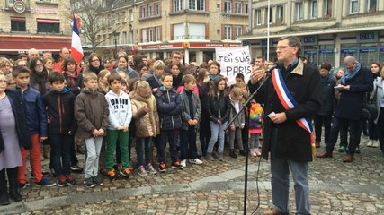 Rassemblement à Falaise après les attentats de Paris