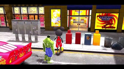Old Macdonald Had a Farm HULK Mickey Mouse Disney Cars Pixar Lightning Flash McQueen Songs