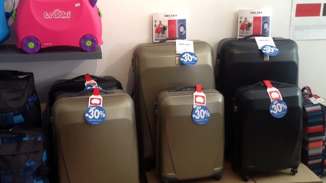 Promotion promo Noël -30% valise trolley delsey sur S'Cale Boutik maroquinerie bagage 28 avenue auber nice France