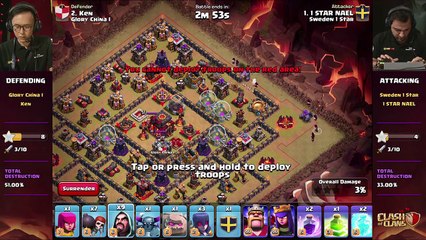 COC / Clash Of clans / Clan War Finals- Sweden 1 Star vs. Glory China I