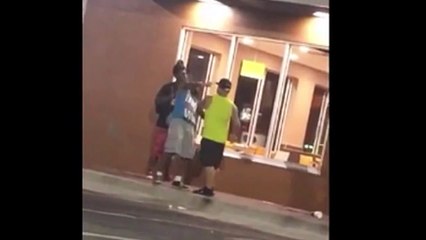 Guy harassing homeless man gets some instant nap time