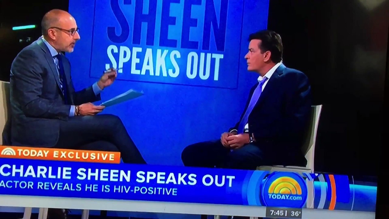 Charlie Sheen Admitting he is HIV Positive to Matt Lauer on Today Show