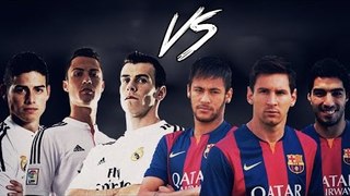 Neymar , Messi & Suarez vs Cristiano Ronaldo , Bale & James - The War 2014 - 2015