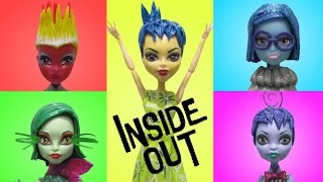 Play Doh Monster High INSIDE OUT Joy, Disgust, Anger,Sadness,Fear Inspired Costumes