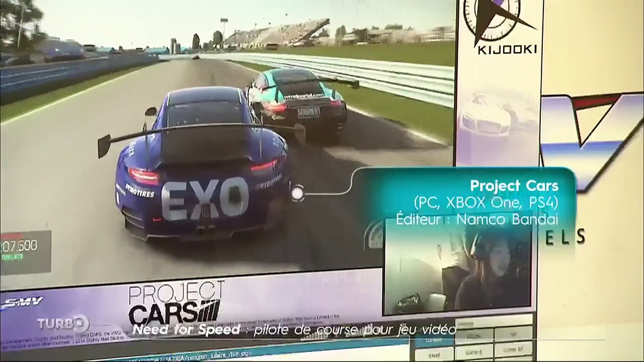 Insolite : une femme pilote de course pour jeu vidéo (Emission Turbo du 15/11/2015)