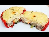 How To Make Baked Stuffed Bell Pepper with Cheesy Mash Potato  Meat  Vegetable Options
