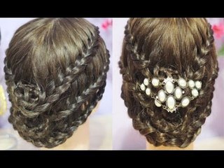 Elegant Triple Lace Rose Braided Bun Tutorial- Tudors Inspired Hairstyle