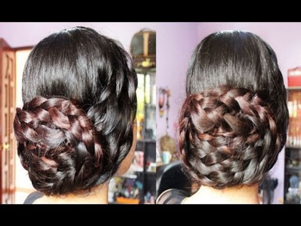 Milkmaid Stacked Pancaked Waffle Weaved Braided Bun Hairstyle- Klovebraids