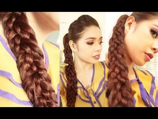 Basket Weave Braid Hair Tutorial with a No Teasing Hair Poof