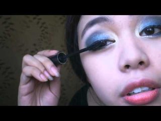 Valentines Day Teal and Gold Christmas Eve makeup look 2012