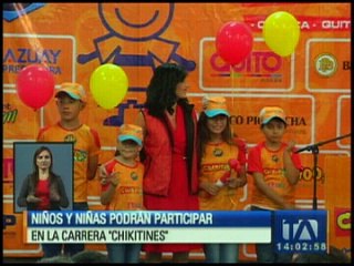 Niños y niñas participarán en carrera 'Chikitines'