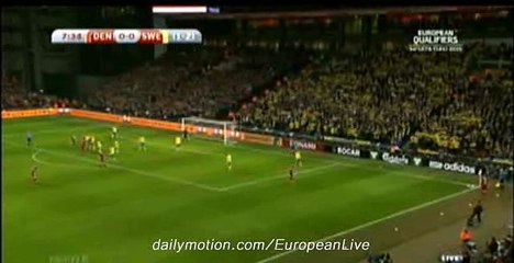 Kim Kallstrom Amazing GOAL SAVE _ Denmark vs Sweden EC 17-11-2015