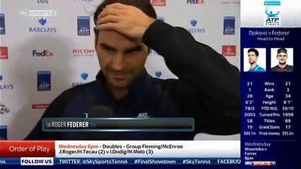 Roger Federer Interview to Sky Sports before meeting with Djokovic
