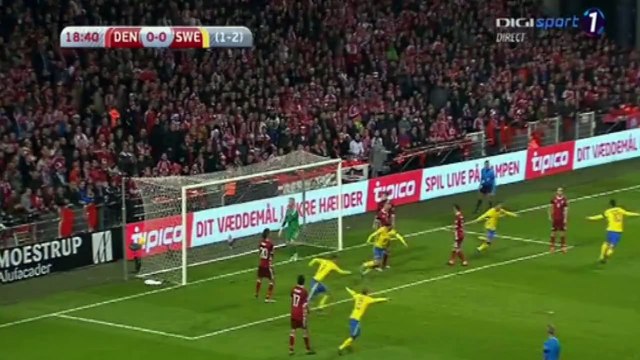 Zlatan Ibrahimović Goal - Denmark vs Sweden Euro - Qualification 0-1 17.11.2015