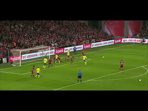 Denmark vs Sweden (0-1) (Euro Qualification 2015) Zlatan Ibrahimovic