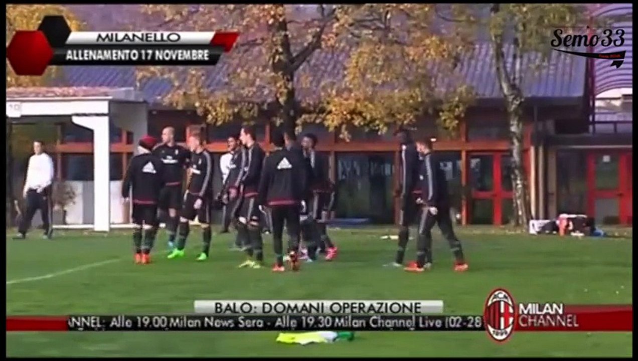 Milan training session 17.11.2015