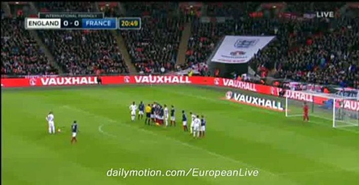 Wayne Rooney Amazing Free Kick Shot - England vs France 17.11.2015