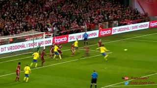 Zlatan Ibrahimovic Goal / Denmark vs Sweden 0-1 (Euro Qualification 2015)