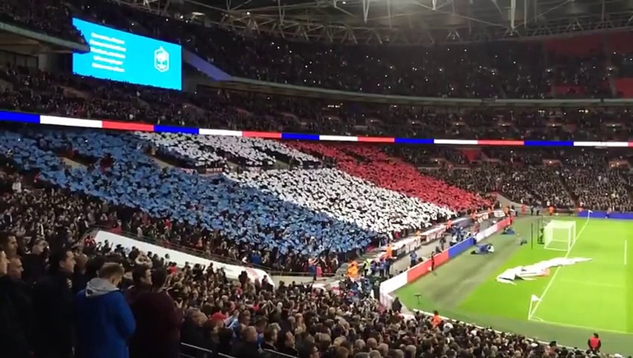Wembley sings French Anthem “La Marseillaise” - England vs France 17 November 2015